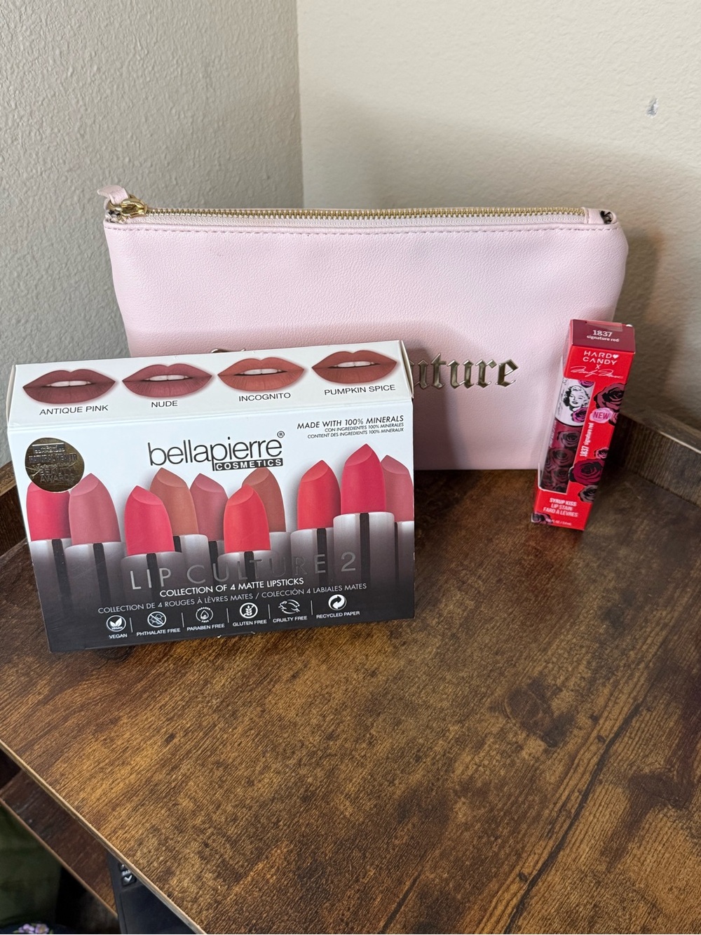 Juicy Couture Pink Makeup Pouch with Lipstick Bundle